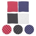 thumbnail image 3 of FRCOLOR 4Pcs Bandana Headbands Scarves 19.7X19.7in for Women Hair and Neckwear in White with Black Dots, 3 of 7