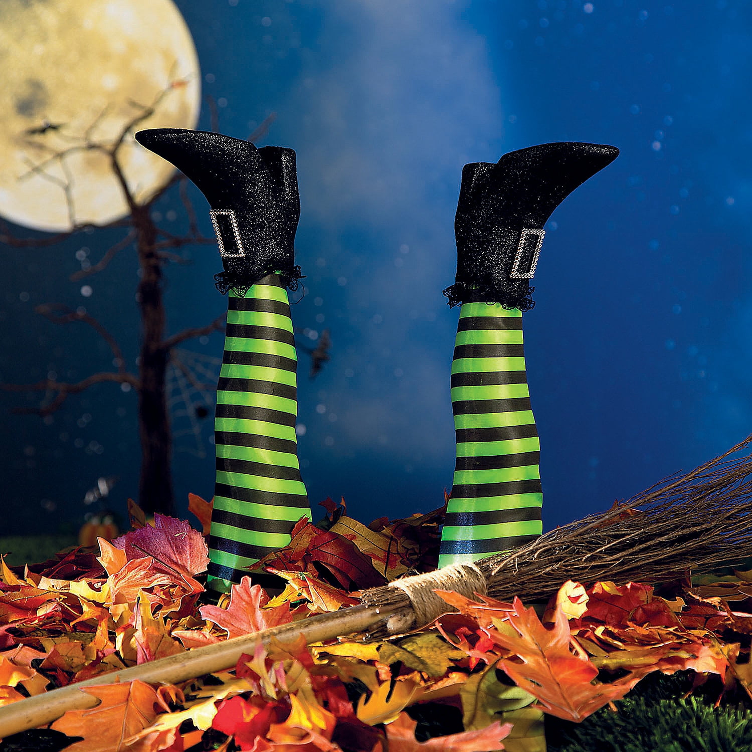 Witch Legs Yard Stake Home Decor 2 Pieces