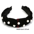 thumbnail image 2 of LinYooLi Cute Braided Velvet Wide Headband,Fashion Padded Twist Pearl Thick Headband for Women and Girls (Pearl-Green), 2 of 5