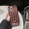 thumbnail image 2 of for iPhone 13 Pro Max Case 6.7 Inch, Cute 3D Striped Pattern Phone Case Soft Silicone Case for Women Girls Boys Luxury Plated Glossy Shockproof Air Cushion Back Cover, Rose Gold, 2 of 7