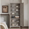 thumbnail image 2 of UBesGoo 72" Traditional Freestanding Kitchen Pantry Cabinet Wardrobe Armoire, Gray, 2 of 4