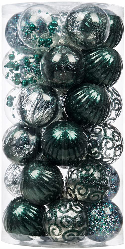 Christmas Tree Decoration 16 Pack 50mm Shatterproof Baubles Midnight Blue 