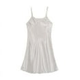 thumbnail image 6 of Women's Satin Full Slip Dress Spaghetti Strap Nightdress Lingerie Chemise Nightgown, 6 of 6