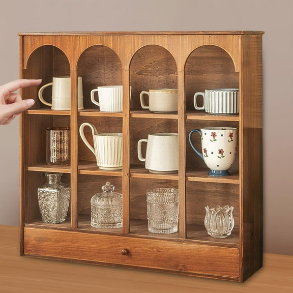 LOVIVER Vintage Countertop Cabinet Retro Tabletop for Bathroom Countertops Cosmetics