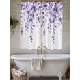 thumbnail image 6 of Purple Eucalyptus Leaves Bedroom Curtains 63 Inches length, Spring Rustic Botanical Window Treatment Curtain Drapes, Rod Pocket Curtain Panels for Living Room Kitchen, 42"x63", 2 Panels, 6 of 7