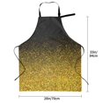 thumbnail image 5 of Lsque Gold Glitter Gradient Waterproof Apron Chef Aprons for Men Heavy Duty Chemical Work Apron Extra Long Grilling Aprons with Adjustable Bib Apron, 5 of 9