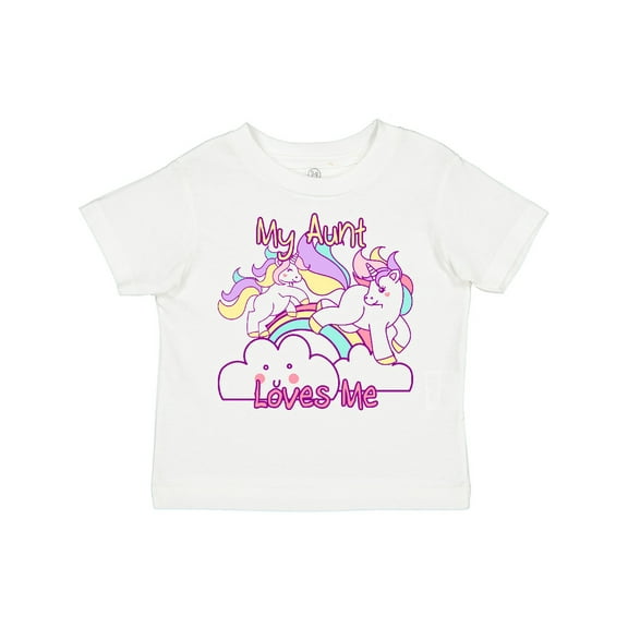 Inktastic My Aunt Loves Me Unicorn Girls Toddler T-Shirt