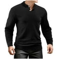 thumbnail image 2 of pstuiky camisas de manga larga para hombre, Sudadera con capucha y cuello redondo de manga larga de color liso para hombre camisetas de hombre xxxl, 2 of 6