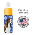 thumbnail image 4 of Springer Spaniel Winter Snowflakes Holiday Ultra Hugger for slim cans, 4 of 6