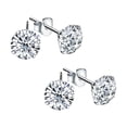 thumbnail image 2 of Pendientes para Dama VenDepot DiamLux8 2 Pzas 8mm aretes de broquel Color Plata metal, 2 of 2