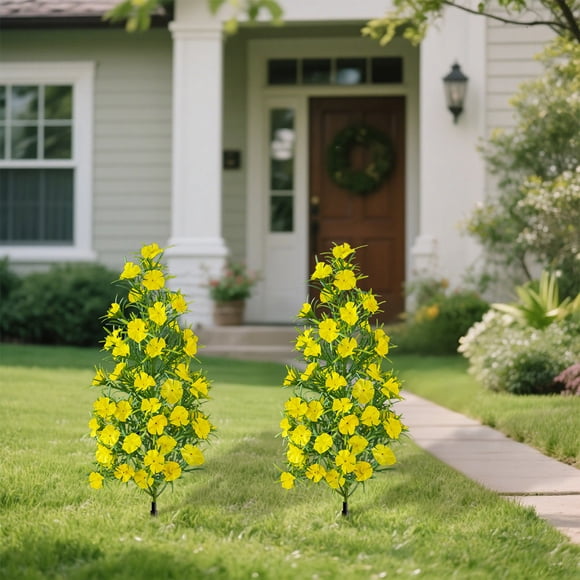 Outdoor Dianthus Flower Ground Plug Simulation Plants Ground Nail Decoration Courtyard Garden Ground Fake Flowers