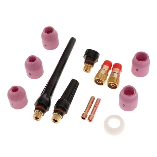 Cuerpo de boquilla de lente de gas Cola 13 piezas para antorcha de soldadura TIG WP-17/18/26