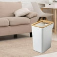 thumbnail image 4 of Modern Trash Bin Garbage Can Wastebasket Home RV Bathroom Dustbin Bucket for Toilet Bedroom White 7L, 4 of 9