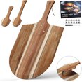 thumbnail image 2 of fafa-Pizza Peel, Pizza Paddle, Pizza Shovel, Pizza Peel for Pizza Stone with 2 Interchangeable Handles of Different Lengths for Easy Storage and 2 Multifunction Scrapers (12x14 Plate), 2 of 4