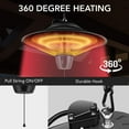 thumbnail image 3 of SYNGAR Patio Hanging Heater, Infrared Electric Outdoor Heater Ceiling Mounted for BBQ Party Balcony Courtyard, Black, LJ3033, 3 of 9