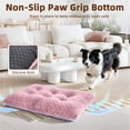 thumbnail image 4 of Sasttie Small Dog Bed, Soft Rose Velvet Washable Crate Pad for Small and Medium Dogs, Non-Slip Bottom, Suitable Kennel Cage and Cat Bed Mat, 23 x 18 in, Pink, 4 of 7