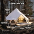 thumbnail image 6 of (2 pack) WHITEDUCK Avalon Canvas Bell Tent - Luxury All Season Tent for Camping & Glamping Made from Premium & Breathable 100% Cotton Canvas w/Stove Jack, Mesh (13' (4M), Water Repellent), 6 of 8