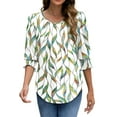 thumbnail image 5 of Fantaslook Blouses for Women Dressy Casual 3/4 Length Sleeve Womens Tops with Smocked Cuffs Fashion Shirts, 5 of 9