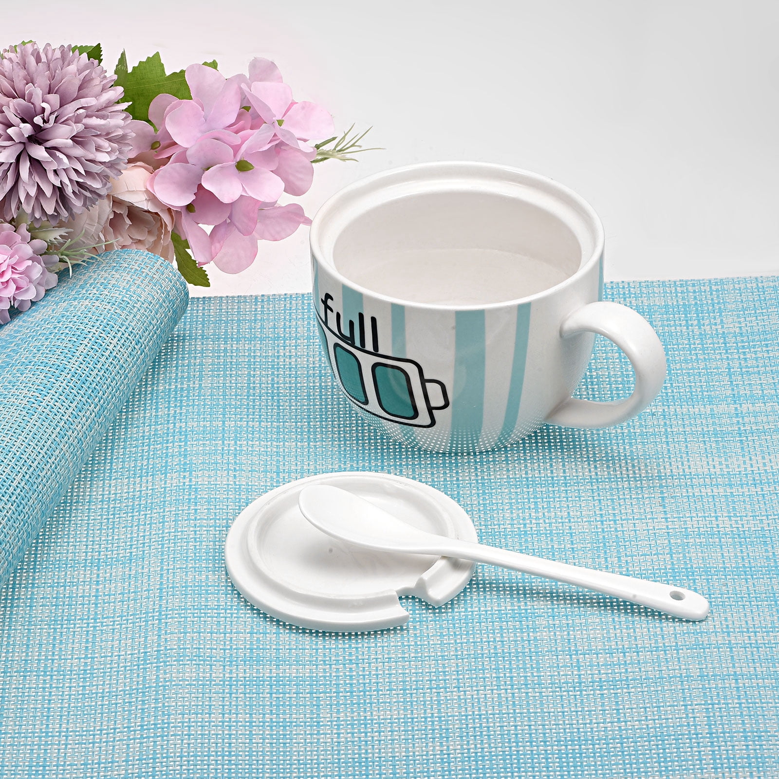 Unique Bargains Durable PVC Washable Woven Place Mats for Dining Tables and Home Use Blue
