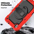 thumbnail image 3 of XYX For Lenovo Tab M8 4th Gen Case 8 inch 2024/2023, 360 Rotating Shockproof Cover with Stand, Screen Protector, Shoulder Strap, Red, 3 of 7