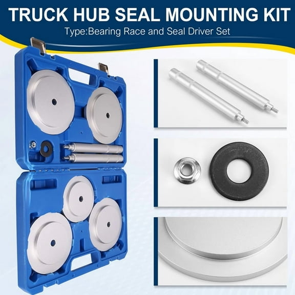 Truck Hub Seal Installer Kit, Bearing Race & Seal Driver Set Heavy Duty Class 7 & Class 8
