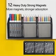 thumbnail image 3 of Magnetic Mesh Pen Holder,Mesh Stainless Steel Pen Basket,Casewin 3 Compartments Magnetic Pencil Holder for Whiteboard Refrigerator Locker Home Office, Large, 10.5", 3 of 7