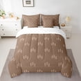 thumbnail image 2 of jejeloiu Abstract Cartoon Pine 7-Piece Bedding Comforter Set,Modern Geometric Artwork King Bedding Sets,White Brown Bed Sheets For Girls Boys,Microfiber Bedroom Decor Reversible, 2 of 8