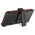 thumbnail image 3 of For Motorola Moto G Power 5G 2025 XT2515V Card Holster Kickstand Hybrid Cover Cell Phone Case - Card Holster Red, 3 of 5