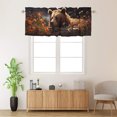 thumbnail image 2 of Bear Window Curtain Valances Spring Cute Animals Forest Floral Flowers Privacy Decorative Rod Pocket Short Window Valance Curtains 54 by 18 in, 1 Panel, 2 of 6