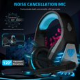 thumbnail image 2 of Auriculares para juegos Pacrate GH-1 con micrófono para PC PS4 PS5, 2 of 6