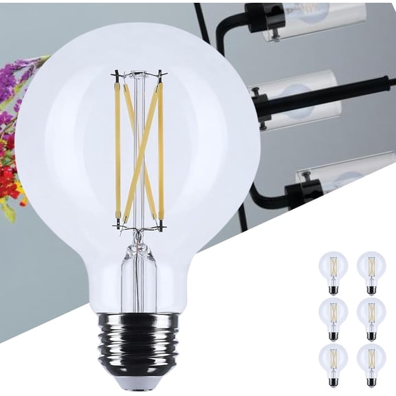 Satco S12481 G25 Globe LED Light Bulb 4.5W 120V 3500K 350 Lumen E26 Medium Base Dimmable (6 Pack)