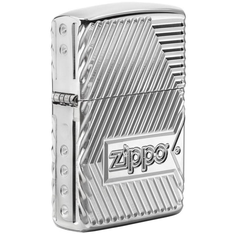 Zippo Zippo Bolts Design High Polish Chrome Pocket Lighter