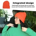thumbnail image 3 of Gorro de punto para mujer Gorro de invierno acrílico para mujer Gorro de punto unisex con puños suaves y cálidos, 3 of 7