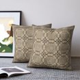 thumbnail image 2 of Pillow Covers 16x16 Set of 2, Beige Blue Boho Throw Pillow Covers Decorative Couch Cushion Cover, Vintage Ethnic Tribe Abstract Art Microfiber Soft Square Pillowcases for Bedroom Living Room Sofa, 2 of 9