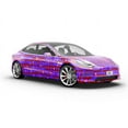 thumbnail image 6 of Rwraps Purple Mosaic Electric Currents Matte Vinyl Film Wrap 59in x 21ft Vinyl Vehicle Car Film, 6 of 9
