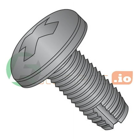 

8-32 x 1/2 Type 1 Thread Cutting Screws / Phillips / Pan Head / Steel / Black Oxide (Quantity: 10 000 pcs)