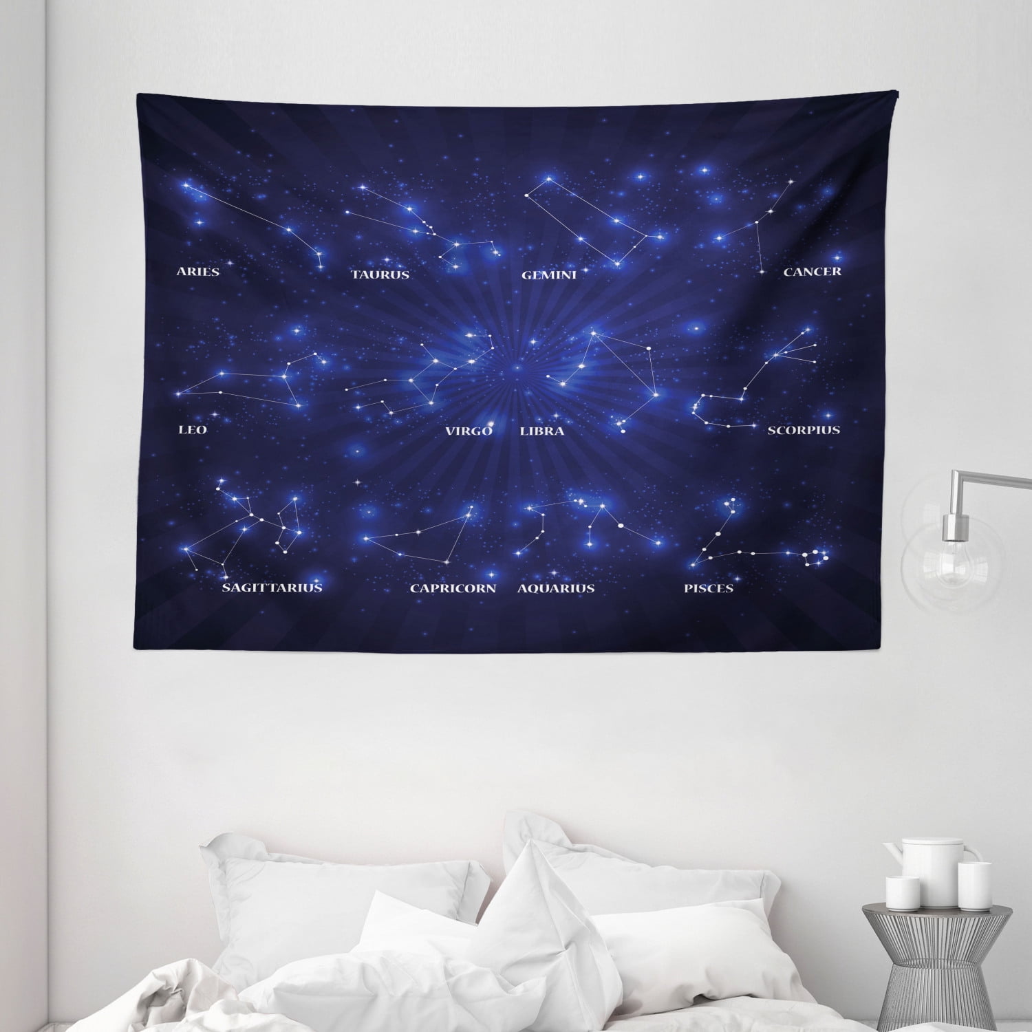 Constellation Tapestry Dreamy Vibrant Display Of Zodiac Signs Stars Icons Astrology Wall 2016