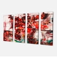 thumbnail image 2 of Fleurs Rouges Abstraites Fond - Grande Œuvre d'Art sur Toile Abstraite, 2 of 3