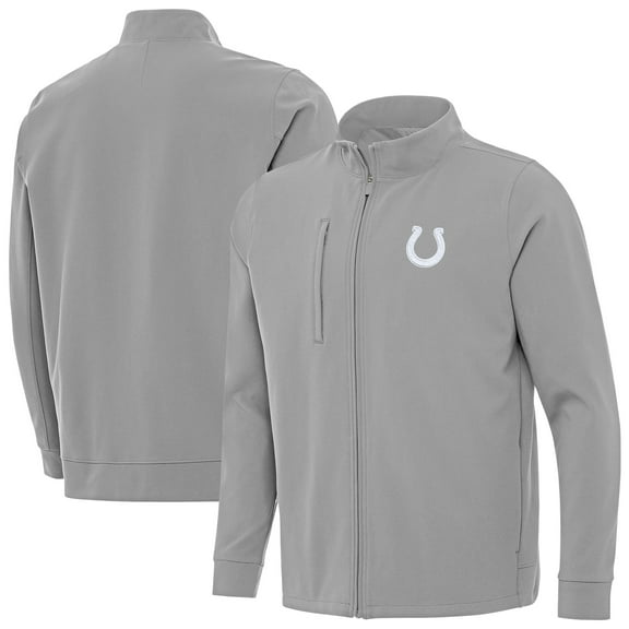 Men's Antigua Gray Indianapolis Colts Regard Full-Zip Jacket