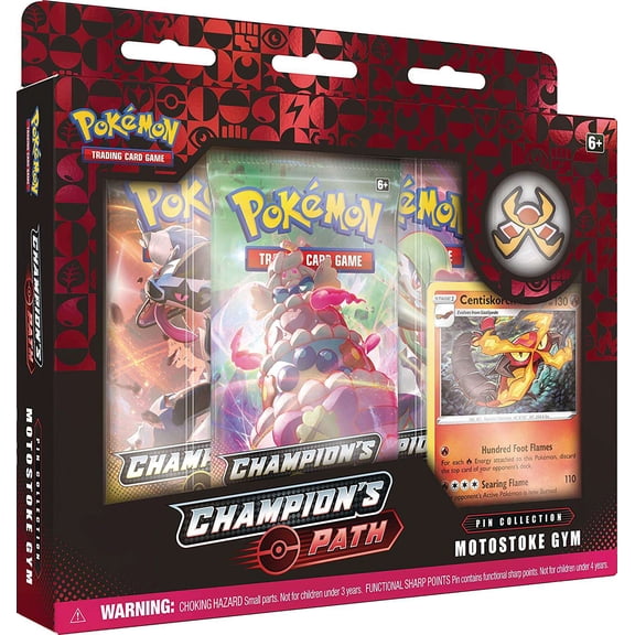 Pokemon Champion's Path Motostoke Gym Pin Collection (3 Booster Packs, Promo Card & Pin!)
