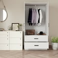 thumbnail image 5 of Woodpeckers Furniture and Mattress 2-Door Wardrobe with 2-Drawers New Design, 5 of 6