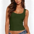 thumbnail image 2 of Aboser Womens Open Back Tank Tops Summer Y2k Crop Top Ribbed Knit Basic Shirt Slim Fit Square Neck Camisoles Cozy Soft Sleeveless Tanks, 2 of 8
