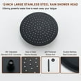 thumbnail image 5 of Dual Shower Heads 12 Inch Ceiling Mounteded Rainfall Shower Set Matte Black, 5 of 5