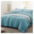 thumbnail image 2 of TiaGOC King Comforter Set, Sky Blue Tufted Bed in a Bag 7 Pieces with comforters and Sheets, All Season Bedding Sets with 1 Comforter, 2 PillowShams, 2 Pillowcases, 1 Flat Sheet, 1 Fitted Sheet, 2 of 7
