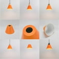 thumbnail image 6 of KAYYELAMP 3-Pack Hanging Light Orange Lampshade White Base E26 Connection Modern Pendant Lamp Replacement Downlight for Kitchen Island Dining Table Loft(No Bulb), 6 of 6