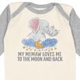 thumbnail image 4 of Inktastic My Memaw Loves Me to the Moon and Back Elephants in Clouds Boys or Girls Long Sleeve Baby Bodysuit, 4 of 5
