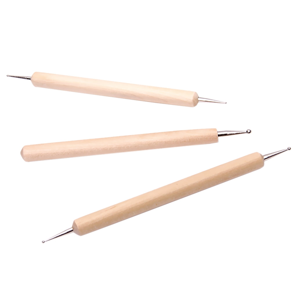 3pcs Ball Styluses Tool Set For Embossing Pattern Clay Sculpting Pip DD 