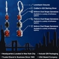 thumbnail image 2 of Gem Stone King 925 Sterling Silver Red Garnet 3 Stone Dangle Earrings for Women (6.34 Cttw, Gemstone January Birthstone, Oval 8X6MM, 7X5MM and 6X4MM), 2 of 6