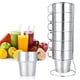 thumbnail image 2 of Tazas de acero inoxidable para beber agua, cerveza, café, con asa de agarre, 2 of 15