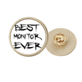 thumbnail image 1 of La mejor temporada de graduacion moniter nunca Broche de oro metálico circular, 1 of 3